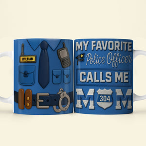 Police Mom Coffee Mug - Personalized Gifts For Mom 05ohti080425 - Coffee Mug - GoDuckee