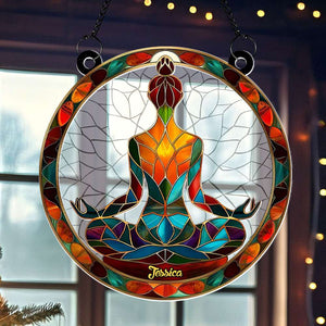 Personalized Gifts For Yoga Suncatcher Ornament 04NATI160824 - Ornament - GoDuckee