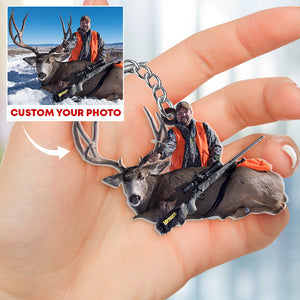 Custom Photo Hunter Gift, Personalized Keychain Gift 07ACDT230623 - Keychains - GoDuckee