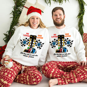 But They Both Love Each Other, Couple Gift, Personalized Shirt, Racing Couple Shirt, Christmas Gift 04HUTI091023 - Shirts - GoDuckee