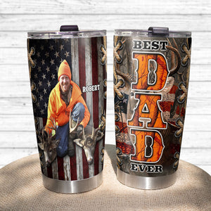 Best Dad Ever, Custom Hunting Dad Tumbler, Father's Day Gift, Gift For Hunting Lovers - Tumbler Cup - GoDuckee