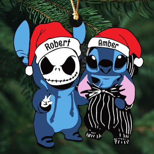 Gift For Friends, Couple, Personalized Acrylic Ornament, Besties Santa Hat Ornament, Christmas Gift 03ACDT290923-4 - Ornament - GoDuckee