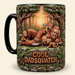 Lazy Chilling Sasquatch Dad Magic Mug, Personalized Gifts For Dads 03qhti070526 - Coffee Mug - GoDuckee