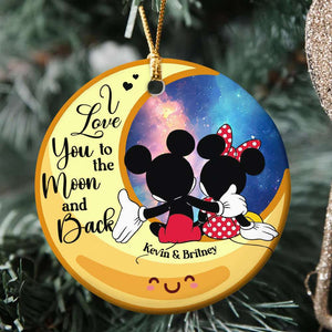 I Love You To The Moon And Back 03ACDT180823 Personalized Ornament, Christmas Gifts For Couple - Ornament - GoDuckee