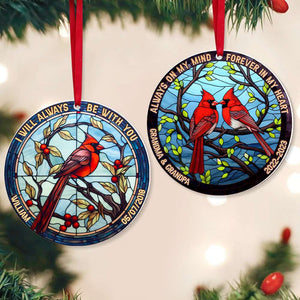 I Will Always Be With You, Gift For Family, Personalized Acrylic Ornament, Bird Suncatcher Ornament, Christmas Gift - Ornament - GoDuckee