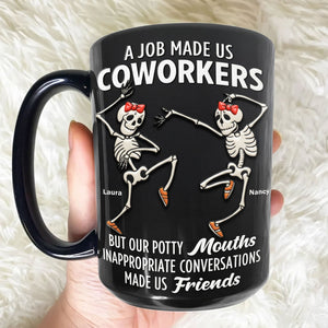 Dancing Skeleton Coworkers Coffee Mug - Personalized Gifts For Coworkers Coffee Mug 06HUTI151125 - Coffee Mug - GoDuckee