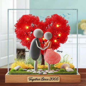 Pebble Couple Plaque - Personalized Gifts For Couple 01nati020625 - Shaped Plaques - GoDuckee