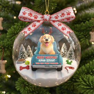 Cute Dog On The Car Ornament - Personalized Gifts For Dog Lovers 04tgti011025 - Ornament - GoDuckee
