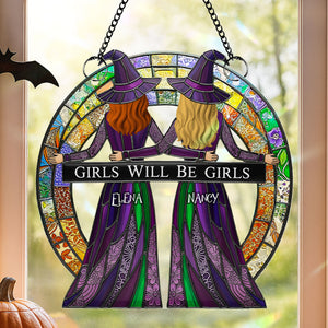 Witch Besties Suncatcher - Personalized Gifts For Besties 02nati090825 - Ornament - GoDuckee