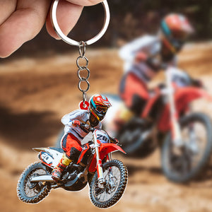 Motocross Couple - Custom Photo Keychain 01HUTI220623 - Keychains - GoDuckee