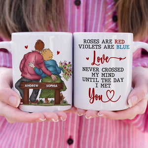 Personalized Gifts For Couple Coffee Mug Rose Are Red Violets Are Blue 06DTDT010324 - Coffee Mugs - GoDuckee