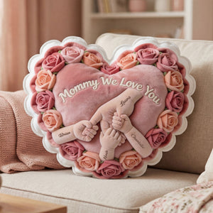 Hand Mom Shaped Pillow - Personalized Gifts For Mom 04NATI240326-Homacus