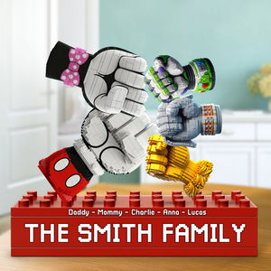Cartoon Fist Bump Family Plaque - Personalized Gifts For Family 02ohti260525 - Shaped Plaques - GoDuckee
