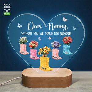 Personalized Gifts For Grandma LED Light Boot Flowers 02kati270325 - Led Night Light - GoDuckee