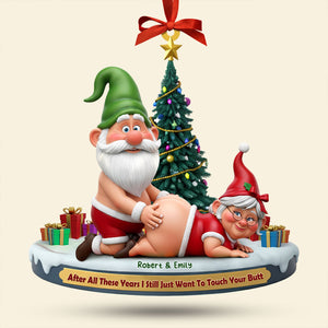 Naughty Old Gnome Couple Ornament - Personalized Gifts For Couple 01ohti190925 - Ornament - GoDuckee