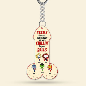 Super Sperm Dad Keychain - Personalized Gifts For Dad 02ohti190525 - Keychains - GoDuckee