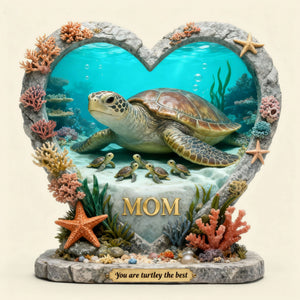 Turtle Mom Acrylic Plaque - Personalized Gifts For Mother's Day 04toti030226 - Shaped Plaques - GoDuckee