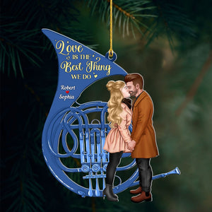 Love Is The Best Thing We Do Acrylic Custom Shape Ornament, Couple, Christmas Gift 04htti231123pa - Ornament - GoDuckee