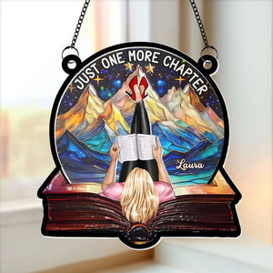 Personalized Gifts For Book Lover Suncatcher Ornament Girl Reading Book 012xqti040125 - Ornament - GoDuckee