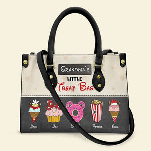 Personalized Gifts For Grandma Leather Bag, Cute Little Treat Bag 02qhti120724 - Leather Bag - GoDuckee