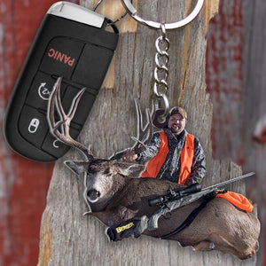 Custom Hunting Photo Keychain, Gift For Hunting Lovers - Keychains - GoDuckee