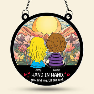 Personalized Gifts For Couple Suncatcher Ornament 02toti171224hg - Ornament - GoDuckee