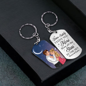 CoupI Love You More Than All The Stars, Personalized Keychain, Couple Gifts - Keychains - GoDuckee