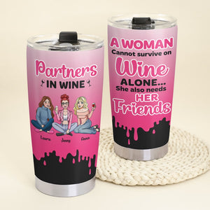 Personalized Gifts For Friends Tumbler Partners in Wine 01TOTI020224HH - Tumbler Cups - GoDuckee