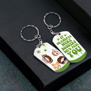 Personalized Gifts For Parents & Grandparents Keychain If Grandpas were Boogers We'd Pick You 03KATI250124HH - Keychains - GoDuckee