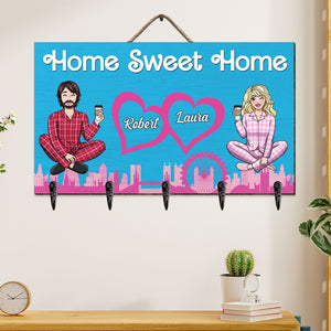 Personalized Gifts For Couple Wood Key Hanger 04nati080624hh Home Sweet Home - Wood Sign - GoDuckee