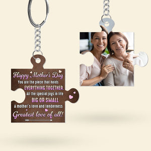 Custom Photo Gifts For Mother Keychain A mother's love and Tenderness Greatest Love Of All - Keychains - GoDuckee