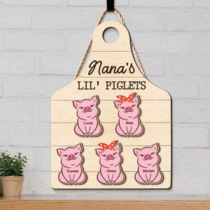 Personalized Gifts For Grandma Woodsign Nana's Piglets 01QHTI160324 - Wood Signs - GoDuckee