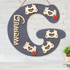 Personalized Gifts For Grandma & Mom Wood Sign Initial Letter 03QHTI220224 - Wood Signs - GoDuckee