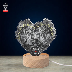 Personalized Gifts For Couples Led Night Light She Accepted All My Dark 01QHTI170124 - Led Night Light - GoDuckee
