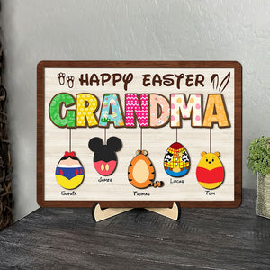 Personalized Gifts For Grandma Wood Sign Happy Easter 01HTTI150224 - Wood Signs - GoDuckee