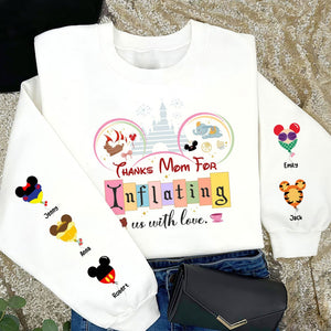 Personalized Gifts For Mom 3D Shirt Thanks Mom For Inflating us with Love 03KATI020324 - 3D Shirts - GoDuckee