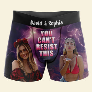 Personalized Gift For Couple Boxer You Can't Resist - Boxer Briefs - GoDuckee
