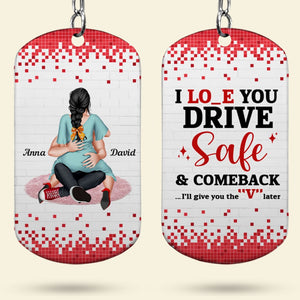 Personalized Gifts For Couples Keychain I'll Give You The "V" Later - Keychains - GoDuckee