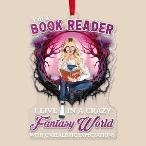 I'm A Book Reader, Gift For Book Lover, Personalized Acrylic Ornament, Book Lovers Ornament, Christmas Gift - Ornament - GoDuckee