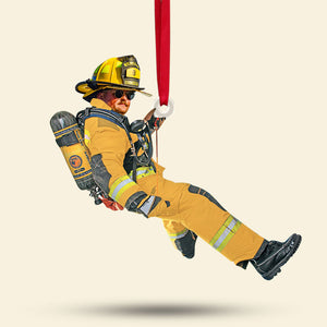 Custom Photo Gift For Firefighter Ornament, Firefighter Hanging 01qhti261124 - Ornament - GoDuckee