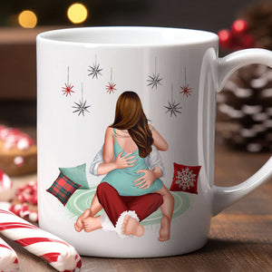 Let's Be Naughty And Safe Santa The Trip, Couple Gift, Personalized Mug, Funny Couple Coffee Mug, Christmas Gift - Coffee Mug - GoDuckee