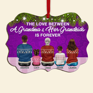 Grandma's Love With Grandkids Is Forever 02acdt150823tm Medallion Wood Ornament - Ornament - GoDuckee