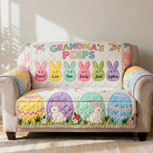 Grandma Peep Quilted Sofa Cover - Personalized Gifts For Grandma 01huti100226 - Sofa Cover - GoDuckee