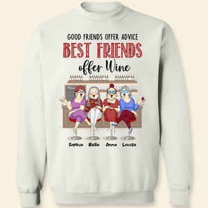 Best Friends Offer Wine, Personalized Shirt, Gifts For Best Friend - Shirts - GoDuckee