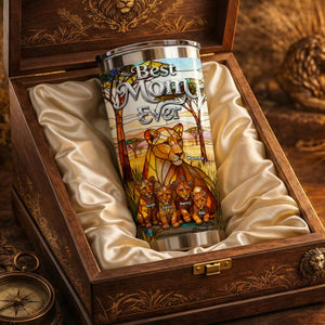 Lion Mom And Kids 20oz Tumbler - Personalized Gifts For Mother's Day Tumbler 04TOTI230226-Homacus
