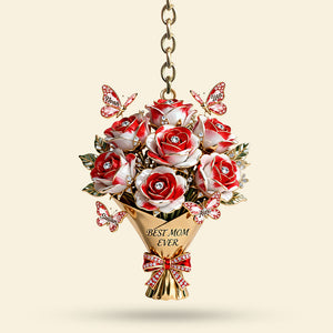 Mother's Day Flower Butterfly Keychain - Personalized Gifts For Mom Keychain 02OHTI030226 - Keychains - GoDuckee