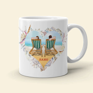 My Soulmate Always & Forever, Personalized White Mug, Beach Couple, Gift For Couple - Coffee Mug - GoDuckee