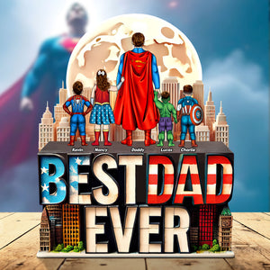 Super Dad Plaque - Personalized Gifts For Dad 012huti190425pa - Shaped Plaques - GoDuckee