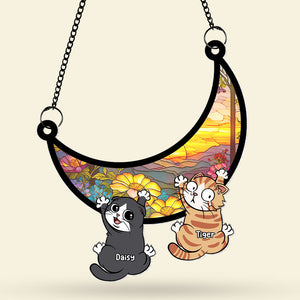 Personalized Gifts For Cat Lovers Suncatcher Window Hanging Ornament 03qhti270424 - Ornaments - GoDuckee