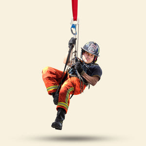 Custom Photo Gift For Firefighter Ornament, Firefighter Hanging 02qhti261124 - Ornament - GoDuckee